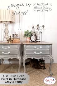 These French Twins Were Painted With Hurricane Gray Followed By Brushing On And Wiping Off Whitewas Painted Furniture Dixie Belle Paint Gray Painted Furniture