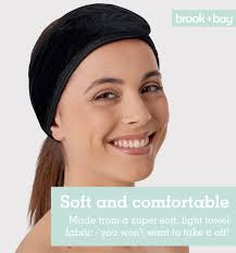 Diadema de spa para lavar la cara, maquillaje y cuidado de la piel, banda  para la cabeza, máscara facial, toalla de rizo para mujer, color negro :  Amazon.com.mx: Belleza