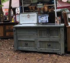 Check spelling or type a new query. Free Shipping Custom Outdoor Cabinet Rustic Cooler Bar Cart Grilling Prep Table Sideboard Or Buffet To