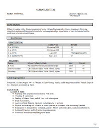 Ca Articleship Resume Download