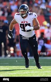 Atlanta Falcons defensive tackle Abdullah Anderson (98) runs for the play  during an NFL football game against the Cincinnati Bengals, Sunday, Oct.  23, 2022, in Cincinnati. (AP Photo/Emilee Chinn Stock Photo