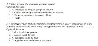 There are specialized courses in the field as well, if one is interested. 4 What Is The Role Ofa Computer Forensics Expert Chegg Com