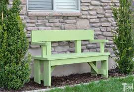 Free plans detailing exactly how to but a modern diy outdoor bench with back in 30 minutes, with only 3 tools, and around $30 in lumber. Diy Wood Bench With Back Plans Her Tool Belt