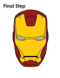 Draw a curved line extending from one side of the oval, and a series of connected, straight lines of varying lengths on the opposite side. How To Draw Iron Man Iron Man Drawing Iron Man Drawing Easy Iron Man