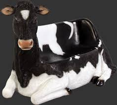 Cow Bench Life Size Statues Cow Outdoor Couch