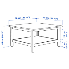 Standard dimensions for base cabinets are 24 inches (61 centimeters) deep . Hemnes Coffee Table White Stain 90x90 Cm Ikea