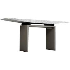 Concrete Console Table With Marble Top By Danilo Silvestrin Table Furniture Console Table Modern Console Tables