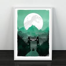 Jurasico Parque Dinosaur T Rex Mundo Caido Reino Retro Etsy Jurassic Park Movie Posters Decor Poster Prints