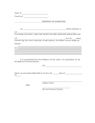 Affidavit Of Character Free Printable Documents Character Free Printables Printables
