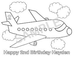 Have fun coloring this coloring page! Party Supplies Personalized Printable Transportation Car Airplane Favor Childrens Kids Coloring Page Activity Pdf Or Jpeg File Paper Party Supplies