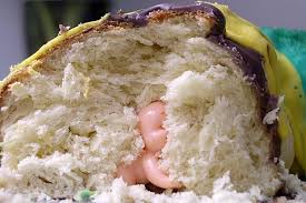 There He Is Creepy King Cake Baby Emerging From Cake King Cake Recipe Mardi Gras King Cake King Cake