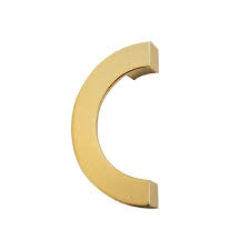 Large Half Moon Semicircle Pull Handle Brushed Gold Pull Handle Brushed Gold Half Moon