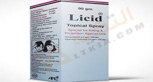 دواء ليسيد لوسيون licid lotion سائل يتم وضعة على الشعر للقضاء على الحشرات والقمل وهو من أفضل الأدوية التي ت ستخدم في هذه الحالة حيث يوجد ب spray topical care
