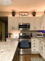 See more ideas about kitchen design, kitchen cabinet design, kitchen room design. Upper Cabinet Lights Decorating Above Kitchen Cabinets Kitchen Cabinets Decor Upper Kitchen Cabinets