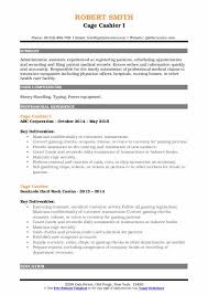 cage cashier resume samples qwikresume