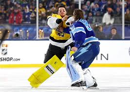 Goalie fight! Bruins, Lightning keepers square off in Stadium Series