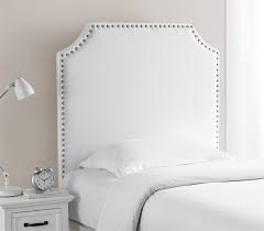 Very unique pair of wonderfully cast metal, shell form, single bed headboards in the french rococo / hollywood. High Quality Twin Xl Headboard Bevel Tacked Plush White Dorm Headboard For Extra Long Twin Bed