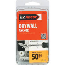 E Z Ancor Twist N Lock 50 Lb Drywall Anchors With Screws