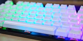 Black And White Gradient Keycaps Hyperx Doubleshot Pbt White Pudding Keycaps On An Rgb Keyboard 3 Stunning In 2020 Hyperx Gaming Room Setup Pbt