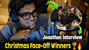 🇮🇳 JONATHAN Champion Interview Christmas Face-Off Winners 💛🏆• Savage  reply, Dhol Emote 🤣