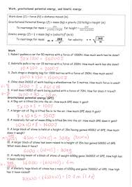 The residential load calculation worksheet calculates the electrical demand load in accordance with national electrical code. Gcse Energy Work Gravitational Kinetic Energy Mixed Questions Teaching Resources
