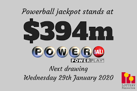 The Powerball Lottery Jackpot For The Drawing On Wednesday 29th January 2020 Is Up To 394 Million Powerball Lottery Lottery Powerball Jackpot