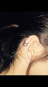 My Fresh Double Helix Piercing Helix Piercing Double Helix Piercing Ear Piercings Helix