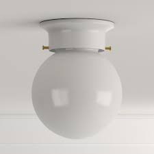 Hampton Bay 1 Light White Globe Flush Mount Jo204h The Home Depot Flush Mount Ceiling Lights Light Bulb Bases Glass Diffuser