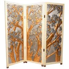 Contrast flat walls, tabletops and other surfaces with a sculpture that has its own dynamic sense of space. Art Nouveau Style Gold Silver Leaf Tree Relief Room Divider Screen At 1stdibs