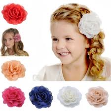 Fermagli per capelli fiore in chiffon per ragazze 20 colori Copricapo  principessa rosa Boutique Forcine per bambini Barrettes Accessori per  capelli per bambini