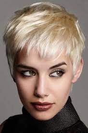 Short Crop Hairstyle With Short Bangs That Open Up The Face Short Cropped Hair Crop Hair Very Short Hair