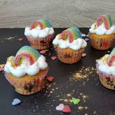 Wo steigt hier die einhornparty? Rainbow Cupcakes Genusslieben De