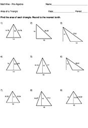 Special line segments in triangles worksheet. Area Of A Triangle Lesson Mathvine Com