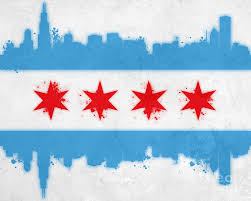 Chicago Flag Painting By Mike Maher