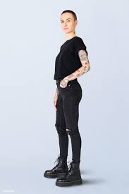 Download Premium Psd Of Model With Tattoo In Black T Shirt Mockup 2052728 In 2020 T Shirt And Jeans Black Tshirt Shirt Mockup