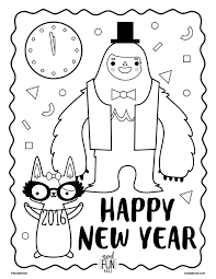 This is a free printable and it includes a total of 2 new year's eve coloring pages featuring a boy and a girl, counting down to the new year. Free Printable Coloring Pages For Kids Honest To Nod