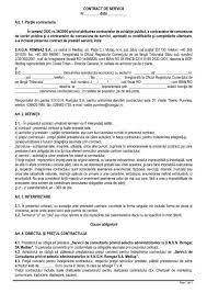 Mai jos regasiti un model de contract de prestari servicii simplu ce poate fi adaptata situatiei. Contract De Servicii Nr Data Romgaz