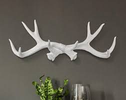 Wall mount, black and gold. Antler Wall Decor Etsy