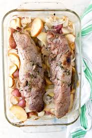 Homerecipesdishes & beveragespot roasts our brands Apple Cider Pork Tenderloin With Potatoes And Apples Boulder Locavore