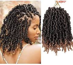 Amazon Com 4 Packs Pre Twisted Spring Twist Crochet Hair Ombre Colors Short Curly Braids Pretwisted Passi In 2020 Synthetic Hair Extensions Ombre Hair Synthetic Hair