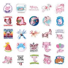 50 100pcs Cute Animal Axolotl Graffiti Stickers 
