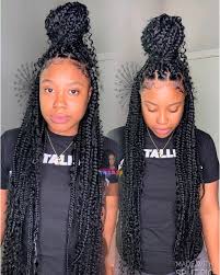 Black Box Braids With Color Tips Dallas Loc Specialist On Instagram Tmc Style Boho Box Braids Medium In 2020 Braids With Curls Box Braids Hairstyles Girls Hairstyles Braids