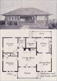 Vintage 1908 Bungalow Plan Western