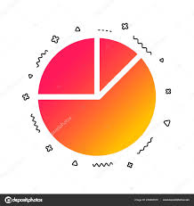 Pie Chart Graph Sign Icon Diagram Button Colorful Geometric