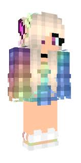 Rainbow Pastel Wolf Girl Minecraft Skins Girl Wolf Minecraft Skins Rainbow Minecraft Girl Skins