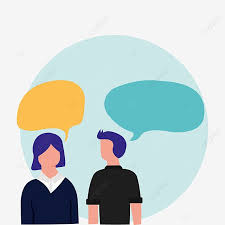Dos colegas o amigos tomando café y hablando. Illustration Of Two Person Talking With Bubble Chat Human Clipart People Character Png And Vector With Transparent Background For Free Download Personas Hablando Dibujo Personas Hablando Ilustracion Vectorial