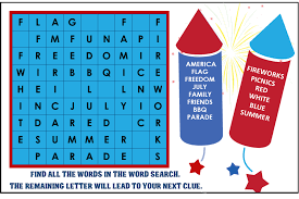 Let your loved ones and friends marvel at your creativity and thoughtfulness with printable 4th of. Printable 4th Of July Treasure Hunt Game