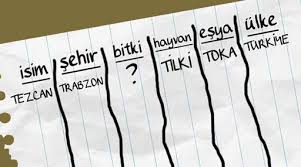 Isim Sehir Oyunu Nasil Oynanir Isim Sehir Oyun Tablosu Hazirlama