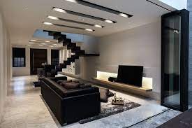 Korean family use digital tablet discuss interior design renovation ideas sit on floor at big modern home. Minimalist Bathroom Design House Renovation Design Terrace House Interior