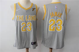 Nike Nba Cleveland Cavaliers 23 Lebron James Jersey 2017 18 New Season City Edition Grey Jersey Nba Cleveland Lebron James Jersey